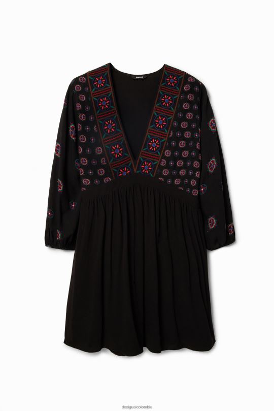 ropa 4802L410 mujer Desigual vestido corto con estampado étnico - Desigual sale damen