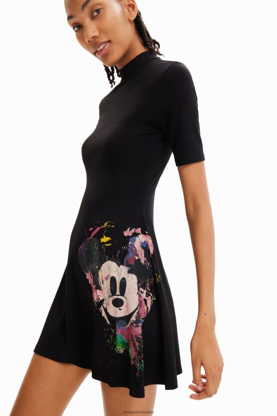 ropa 4802L419 mujer Desigual vestido skater corto de mickey mouse de disney - Desigual sales online