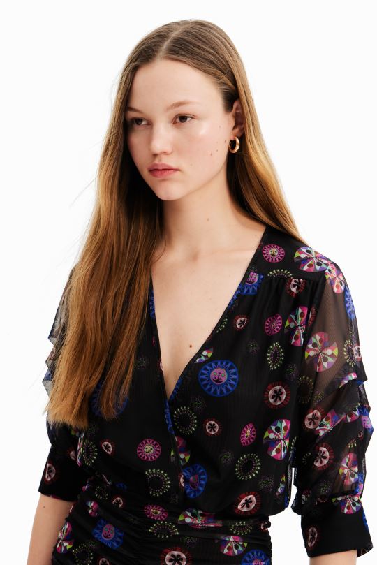 Desigual Colombia pagina oficial - ropa 4802L430 mujer Desigual metro. vestido corto drapeado de christian lacroix