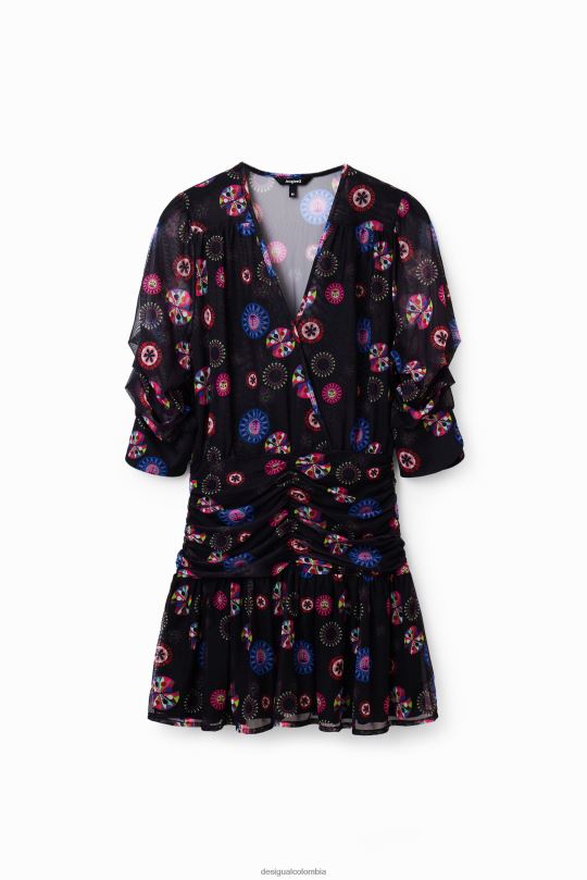 Desigual Colombia pagina oficial - ropa 4802L430 mujer Desigual metro. vestido corto drapeado de christian lacroix
