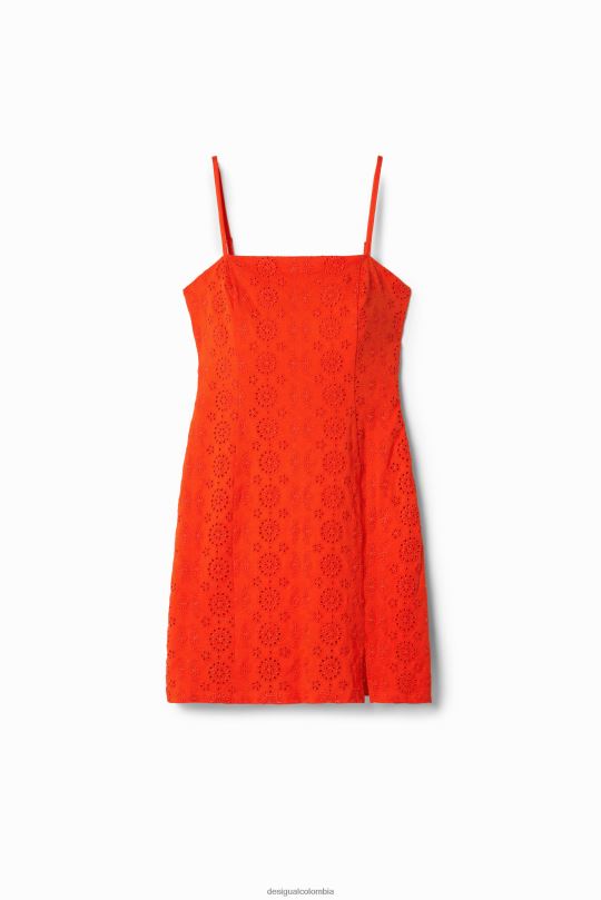 Desigual zapatos Colombia - ropa 4802L464 mujer Desigual vestido corto con bordado suizo