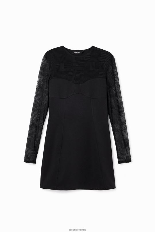 Desigual Colombia pagina oficial - ropa 4802L487 mujer Desigual vestido corto combinado