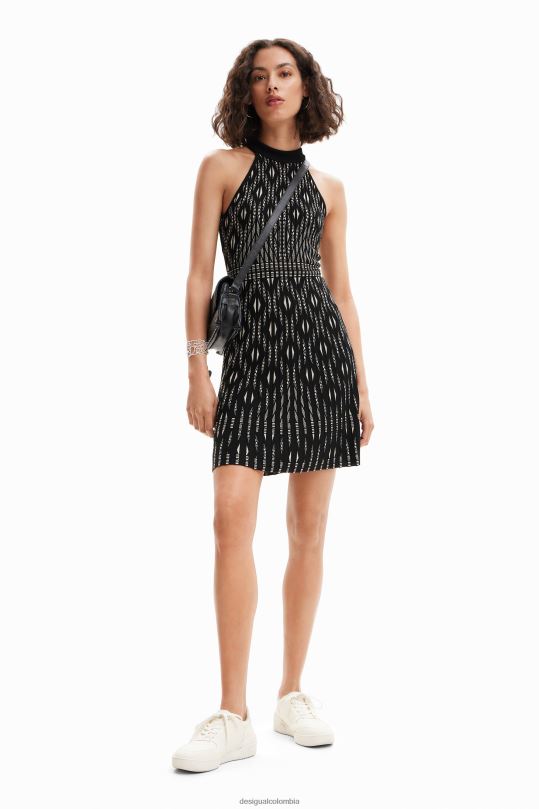 Desigual Colombia bolsos - ropa 4802L496 mujer Desigual vestido corto de punto geométrico
