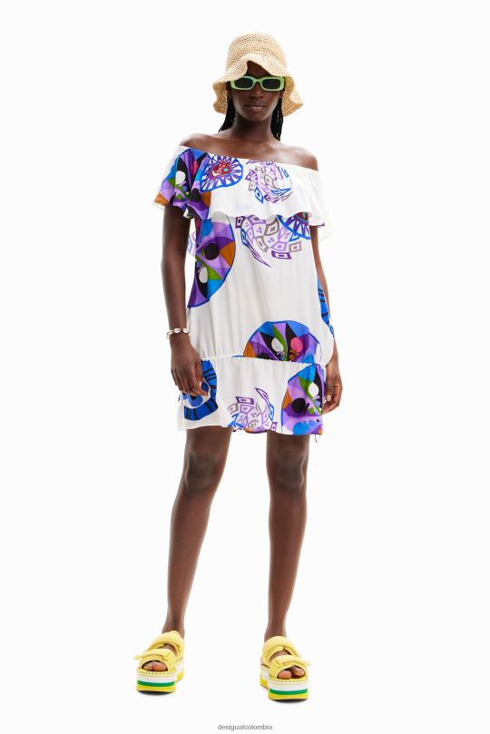 Desigual zapatos Colombia - ropa 4802L497 mujer Desigual metro. vestido corto con volantes de christian lacroix