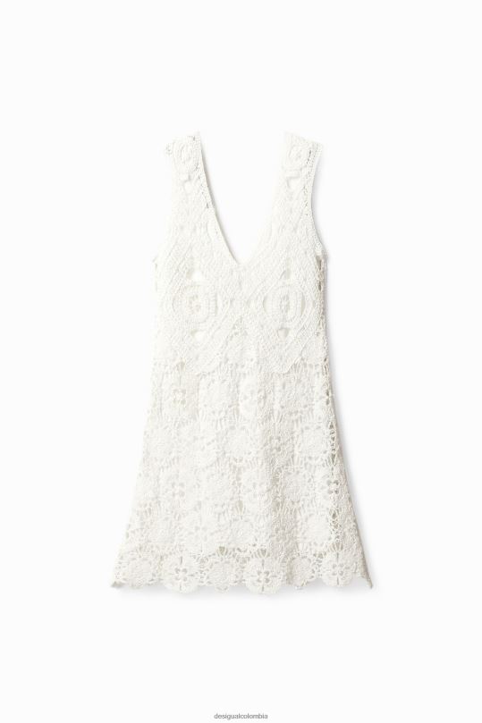 ropa 4802L51 mujer Desigual vestido corto de crochet - Desigual Colombia rebajas