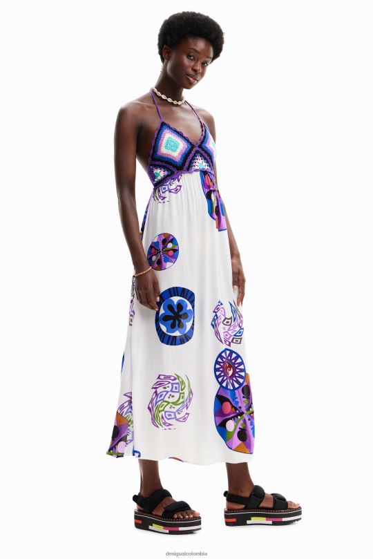 ropa 4802L523 mujer Desigual metro. vestido largo de crochet de christian lacroix - Desigual Colombia Medellín