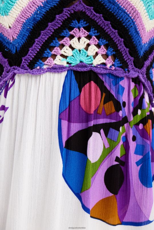 ropa 4802L523 mujer Desigual metro. vestido largo de crochet de christian lacroix - Desigual Colombia Medellín
