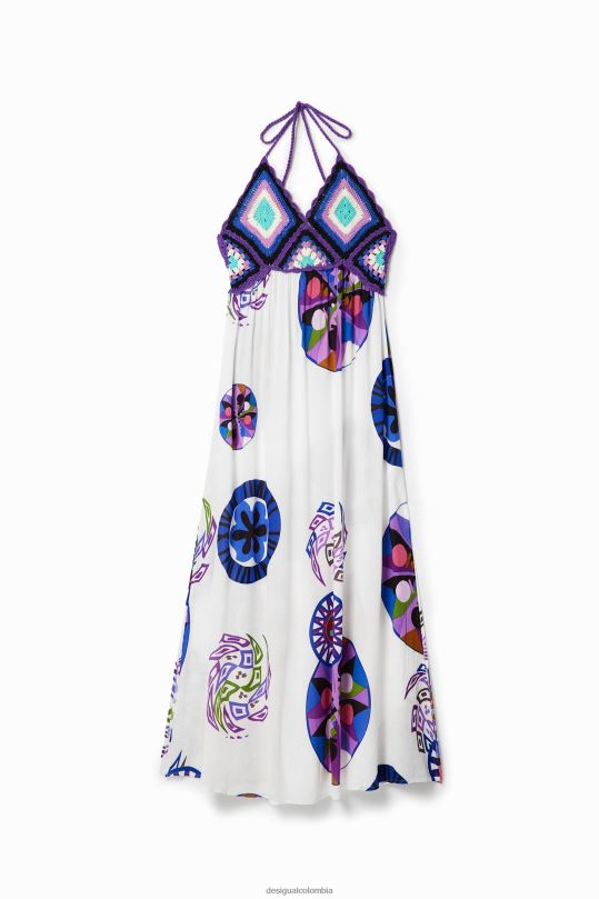 ropa 4802L523 mujer Desigual metro. vestido largo de crochet de christian lacroix - Desigual Colombia Medellín
