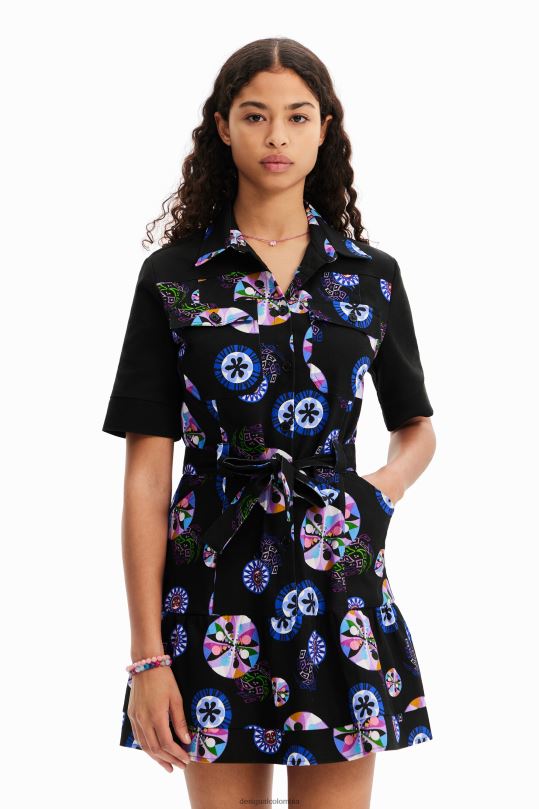 ropa 4802L53 mujer Desigual metro. vestido camisero corto con bola de christian lacroix - Desigual sale damen