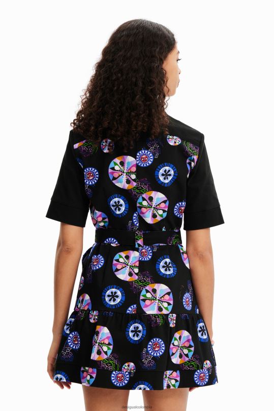 ropa 4802L53 mujer Desigual metro. vestido camisero corto con bola de christian lacroix - Desigual sale damen