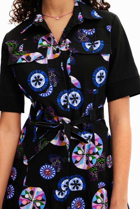 ropa 4802L53 mujer Desigual metro. vestido camisero corto con bola de christian lacroix - Desigual sale damen