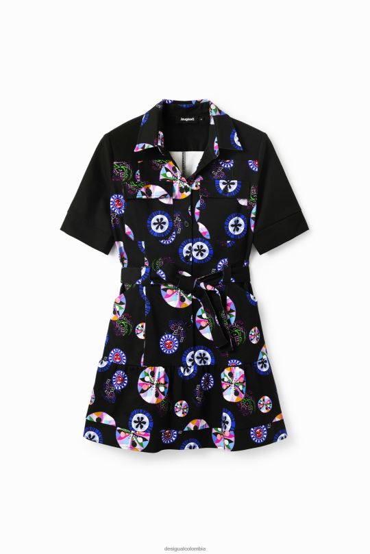 ropa 4802L53 mujer Desigual metro. vestido camisero corto con bola de christian lacroix - Desigual sale damen