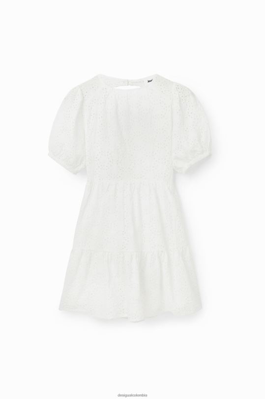 ropa 4802L548 mujer Desigual vestido corto con bordado suizo - Desigual shop