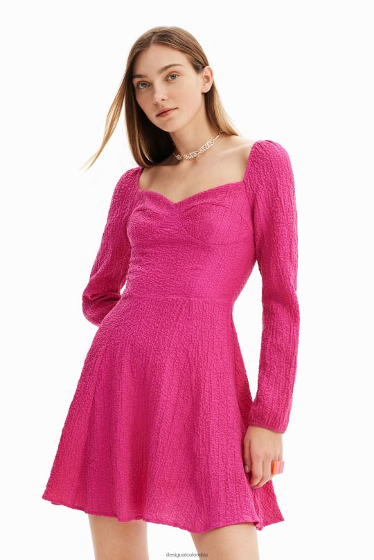 Desigual Colombia pagina oficial - ropa 4802L549 mujer Desigual vestido corto y delgado de corte a