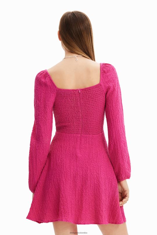 Desigual Colombia pagina oficial - ropa 4802L549 mujer Desigual vestido corto y delgado de corte a