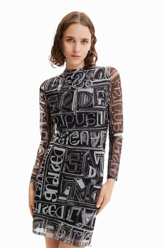 ropa 4802L585 mujer Desigual vestido corto de tul ajustado - Desigual sales online