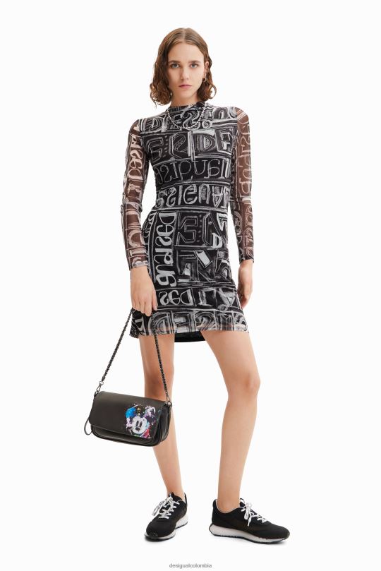 ropa 4802L585 mujer Desigual vestido corto de tul ajustado - Desigual sales online