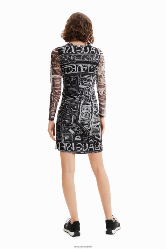 ropa 4802L585 mujer Desigual vestido corto de tul ajustado - Desigual sales online