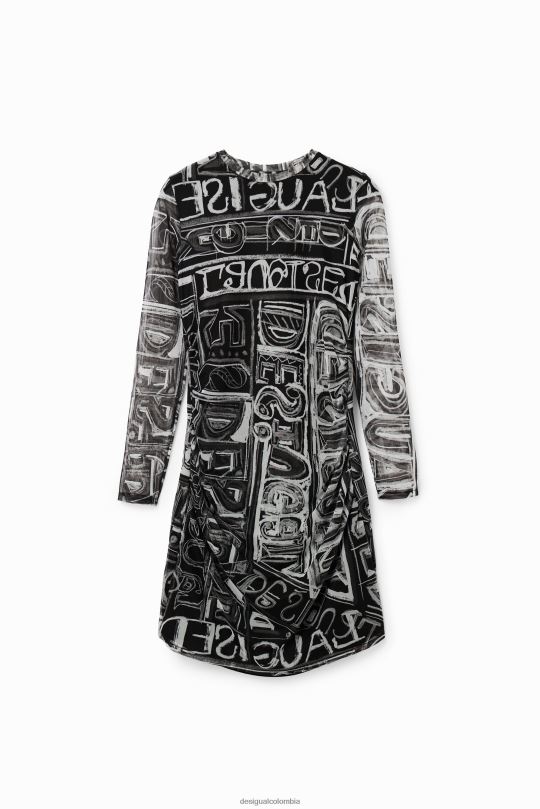 ropa 4802L585 mujer Desigual vestido corto de tul ajustado - Desigual sales online