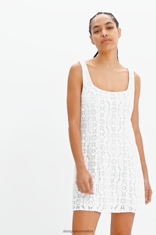 ropa 4802L588 mujer Desigual vestido corto de encaje - Desigual shop