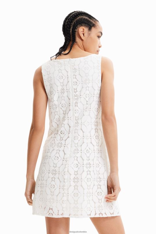 ropa 4802L588 mujer Desigual vestido corto de encaje - Desigual shop
