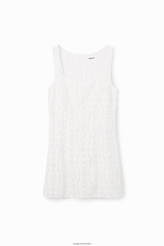 ropa 4802L588 mujer Desigual vestido corto de encaje - Desigual shop
