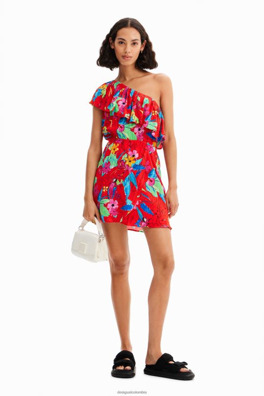 Desigual Colombia - ropa 4802L597 mujer Desigual vestido corto asimétrico tropical
