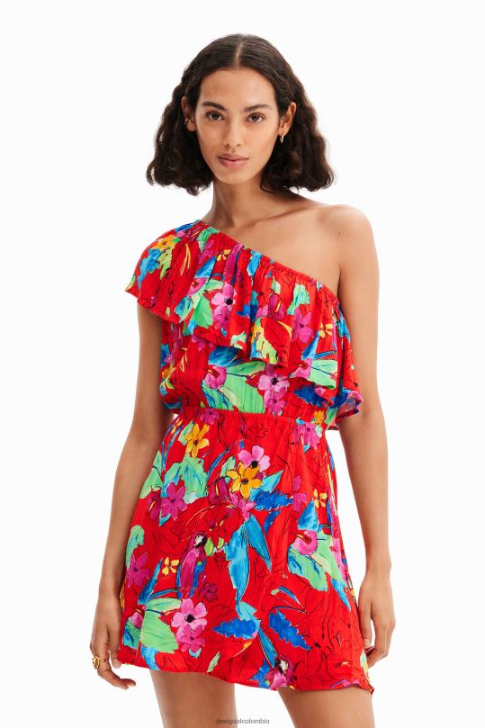 Desigual Colombia - ropa 4802L597 mujer Desigual vestido corto asimétrico tropical