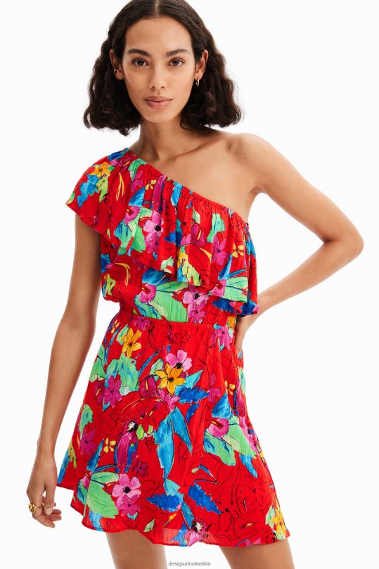 Desigual Colombia - ropa 4802L597 mujer Desigual vestido corto asimétrico tropical