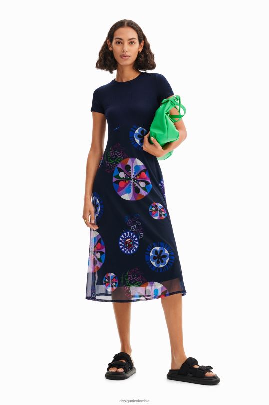 Desigual Colombia pagina oficial - ropa 4802L59 mujer Desigual metro. vestido combinado de christian lacroix