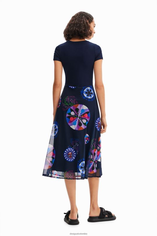 Desigual Colombia pagina oficial - ropa 4802L59 mujer Desigual metro. vestido combinado de christian lacroix