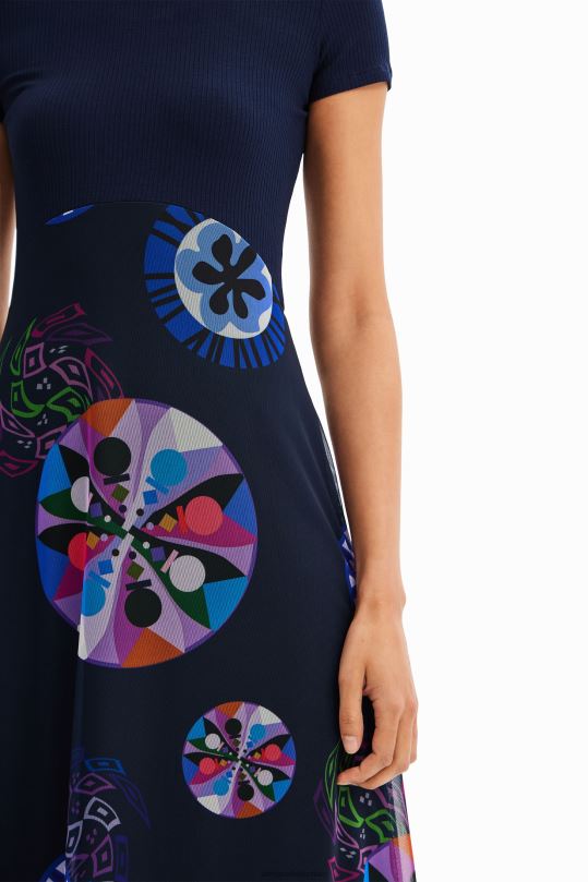 Desigual Colombia pagina oficial - ropa 4802L59 mujer Desigual metro. vestido combinado de christian lacroix