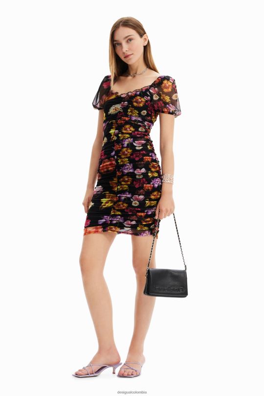 blusas Desigual bogota - ropa 4802L625 mujer Desigual metro. vestido corto fruncido de christian lacroix