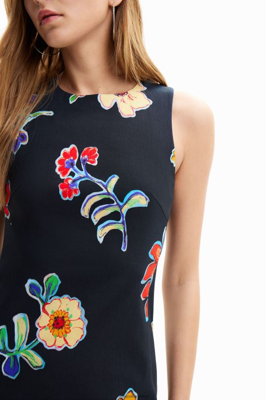 ropa 4802L659 mujer Desigual vestido corto y delgado con flores - Desigual sale damen