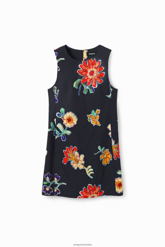 ropa 4802L659 mujer Desigual vestido corto y delgado con flores - Desigual sale damen