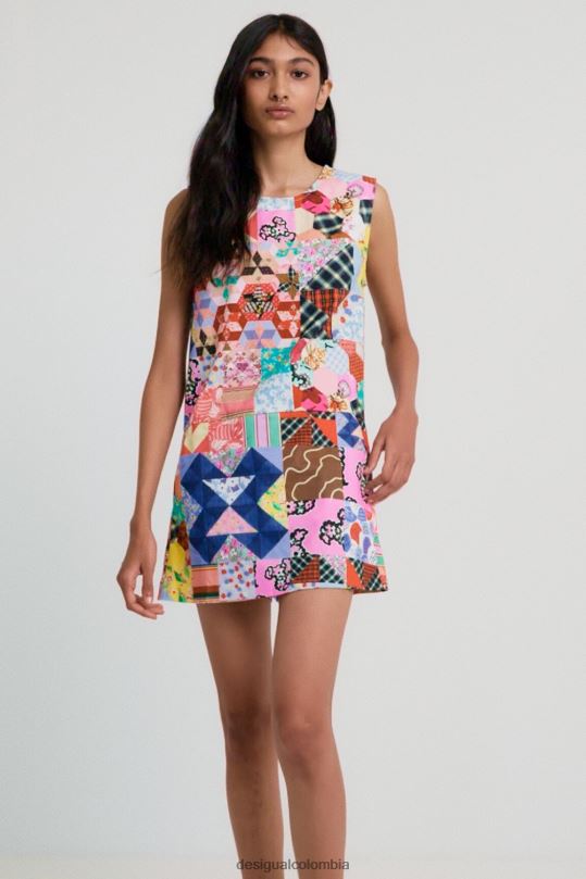 ropa 4802L670 mujer Desigual delantal de patchwork de johnson hartig - Desigual Colombia Medellín