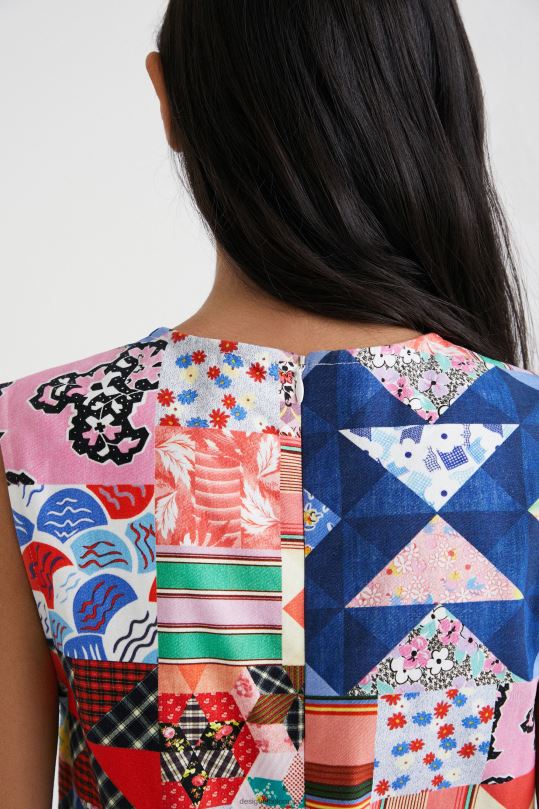 ropa 4802L670 mujer Desigual delantal de patchwork de johnson hartig - Desigual Colombia Medellín