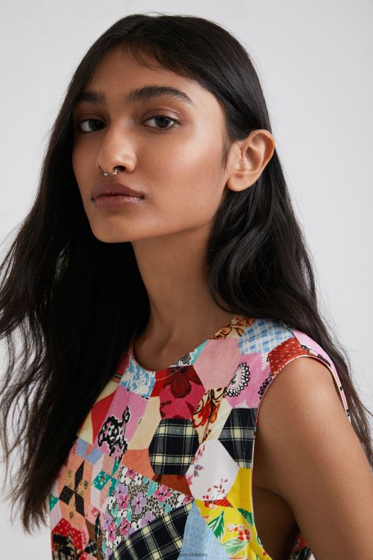 ropa 4802L670 mujer Desigual delantal de patchwork de johnson hartig - Desigual Colombia Medellín