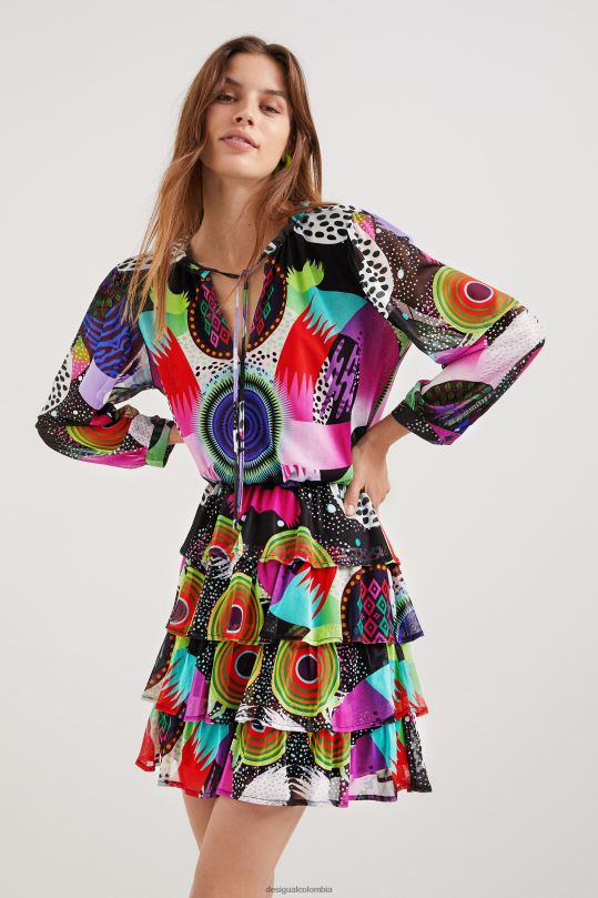 Desigual Colombia pagina oficial - ropa 4802L685 mujer Desigual metro. vestido a capas de christian lacroix