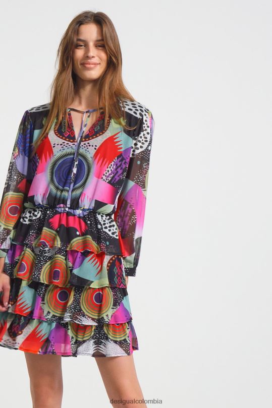 Desigual Colombia pagina oficial - ropa 4802L685 mujer Desigual metro. vestido a capas de christian lacroix