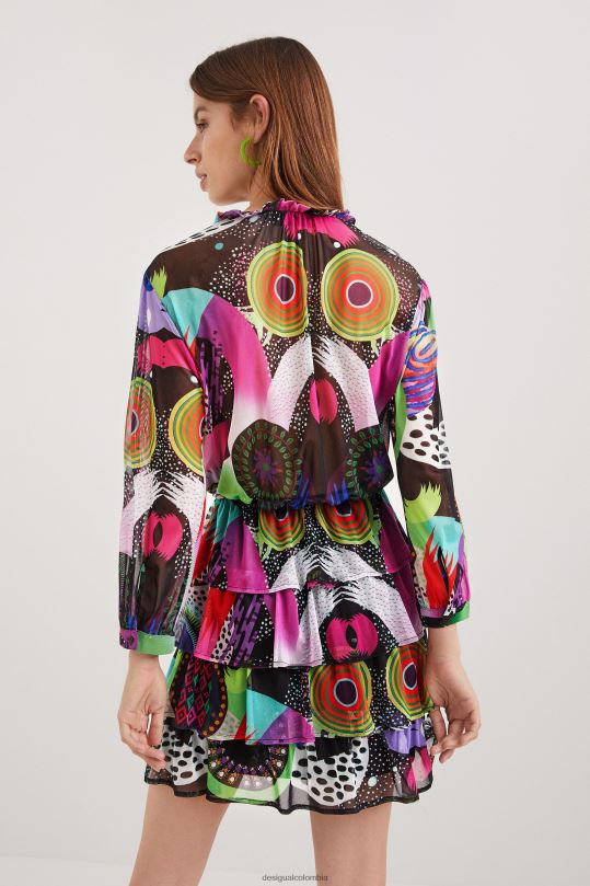 Desigual Colombia pagina oficial - ropa 4802L685 mujer Desigual metro. vestido a capas de christian lacroix