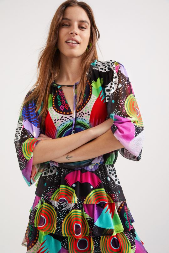 Desigual Colombia pagina oficial - ropa 4802L685 mujer Desigual metro. vestido a capas de christian lacroix