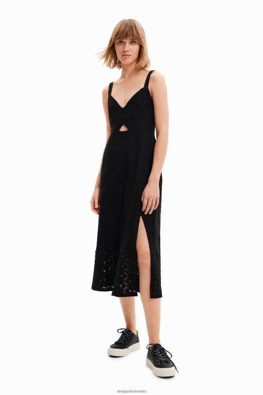 Desigual zapatos Colombia - ropa 4802L699 mujer Desigual vestido midi bordado