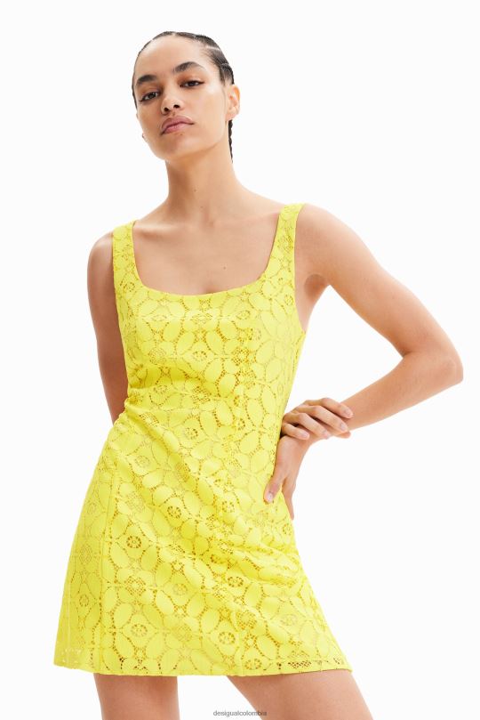 ropa 4802L763 mujer Desigual vestido corto de encaje - Desigual sale damen