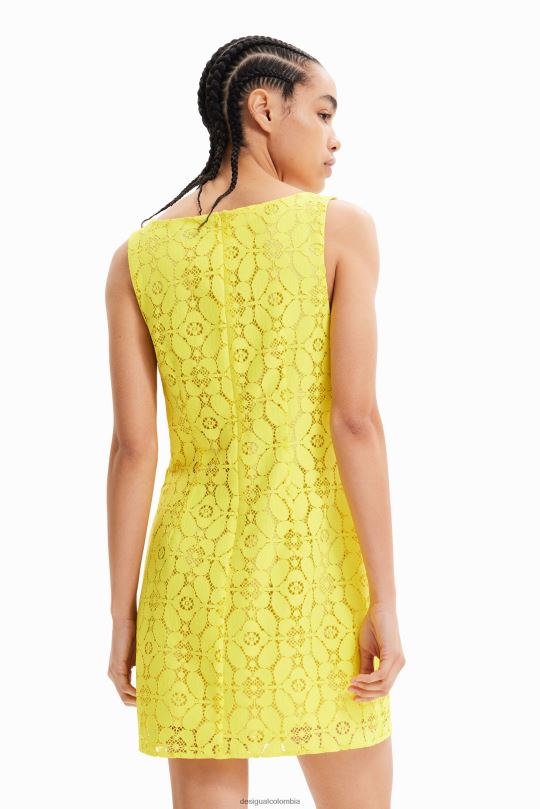 ropa 4802L763 mujer Desigual vestido corto de encaje - Desigual sale damen
