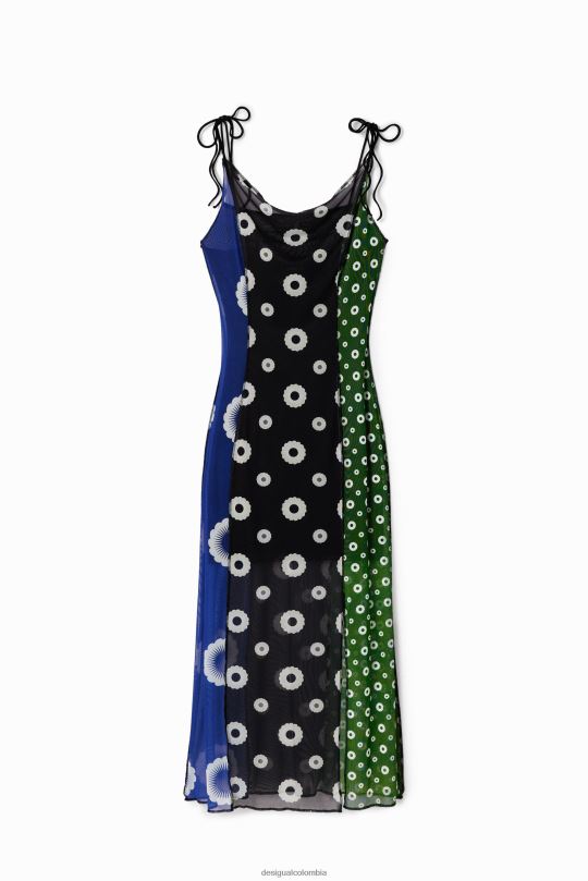 Desigual Colombia bolsos - ropa 4802L77 mujer Desigual vestido lencero midi con estampado geométrico