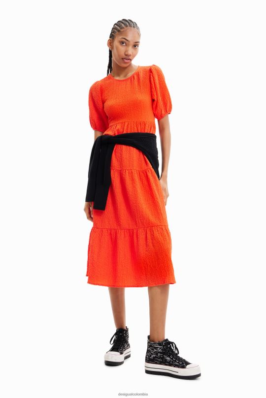 Desigual zapatos Colombia - ropa 4802L809 mujer Desigual vestido midi con escote en la espalda