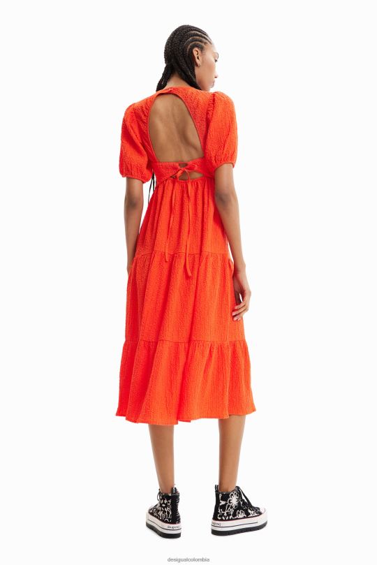 Desigual zapatos Colombia - ropa 4802L809 mujer Desigual vestido midi con escote en la espalda