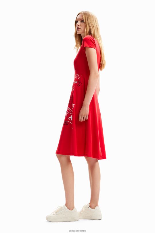 ropa 4802L829 mujer Desigual vestido corto artístico - Desigual sales online