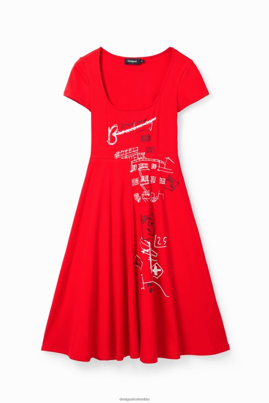ropa 4802L829 mujer Desigual vestido corto artístico - Desigual sales online